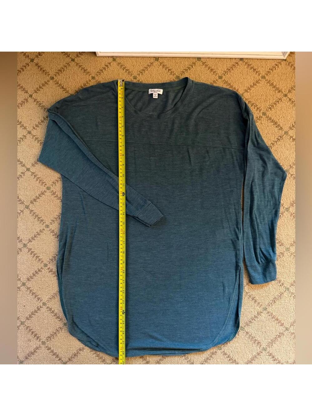 Splendid crew neck long sleeve tunic /T-shirt in teal S